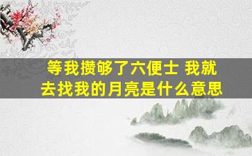 等我攒够了六便士 我就去找我的月亮是什么意思